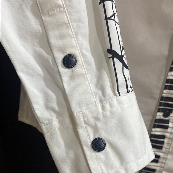 Stella McCartney Kids Piano Musical Note White Boys Dress Shirt size 10 - Picture 7 of 14